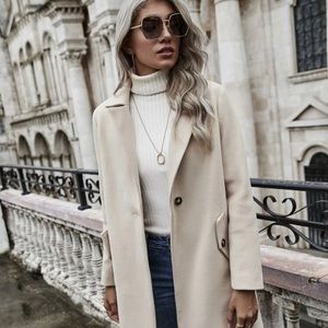 Shein single button overcoat in XS